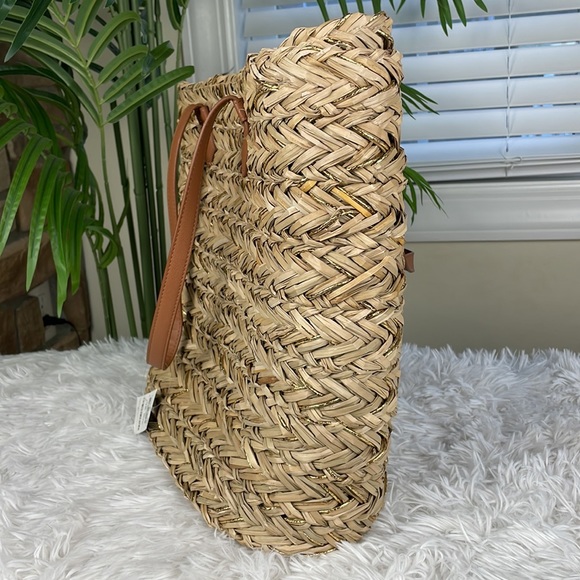 INC International Concepts ~ Lillian Straw Tote ~ NWT! - Picture 2 of 8